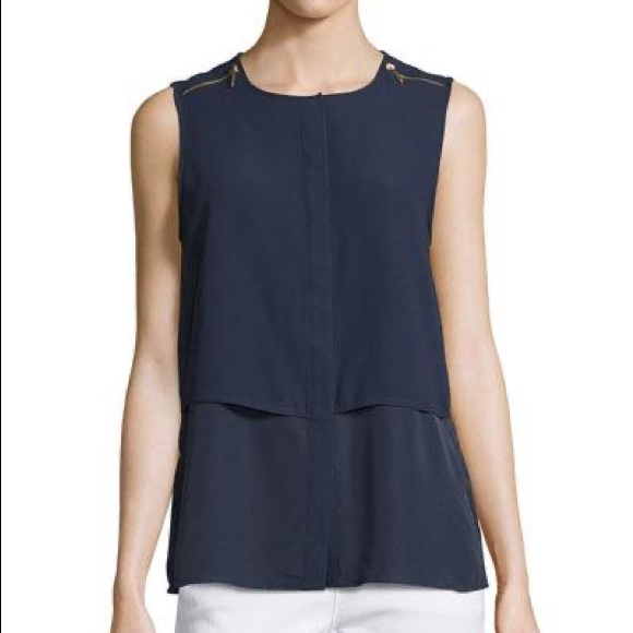 Blue Michael Kors XSmall Blouse Like New - Picture 1 of 2